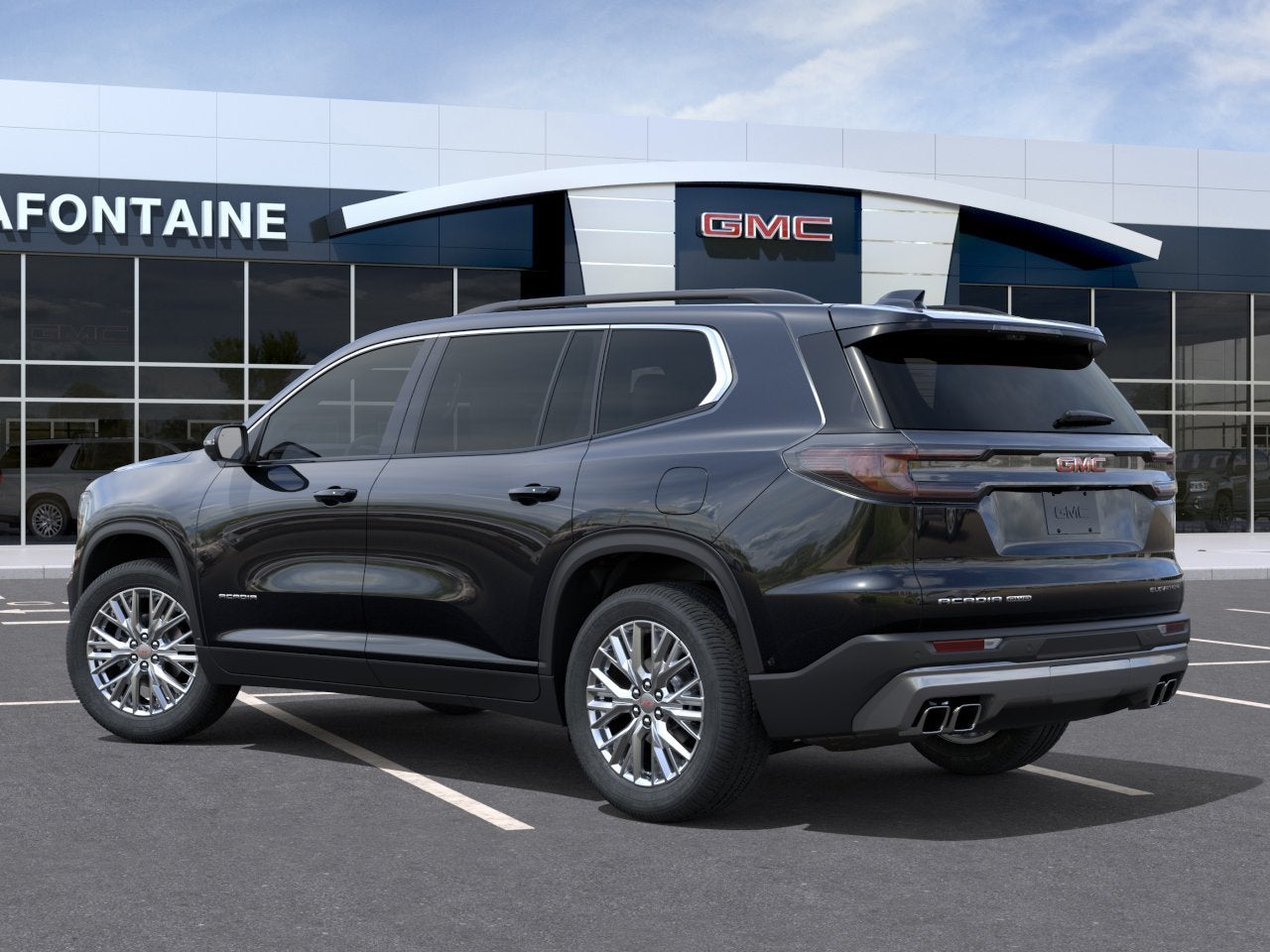 2026 GMC Acadia — rear three-quarter view