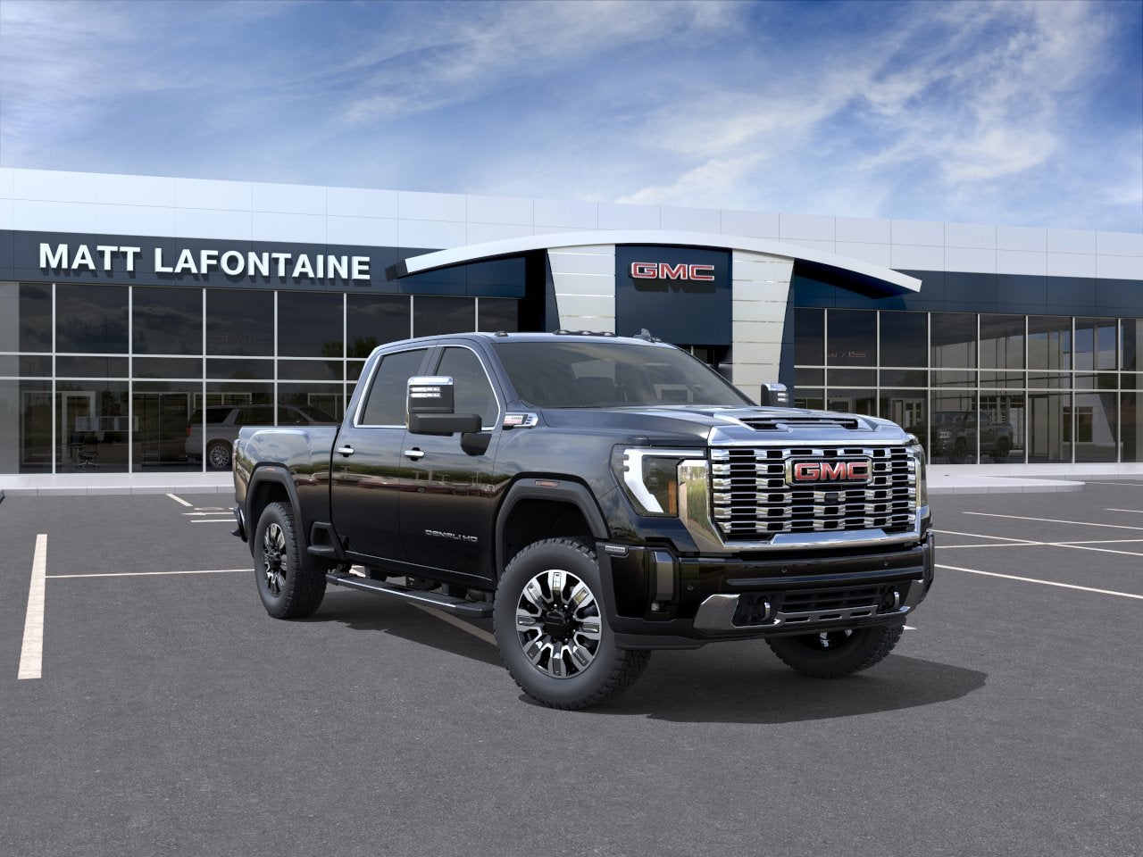 2026 GMC Sierra 2500 HD Denali in Onyx Black — front three-quarter view