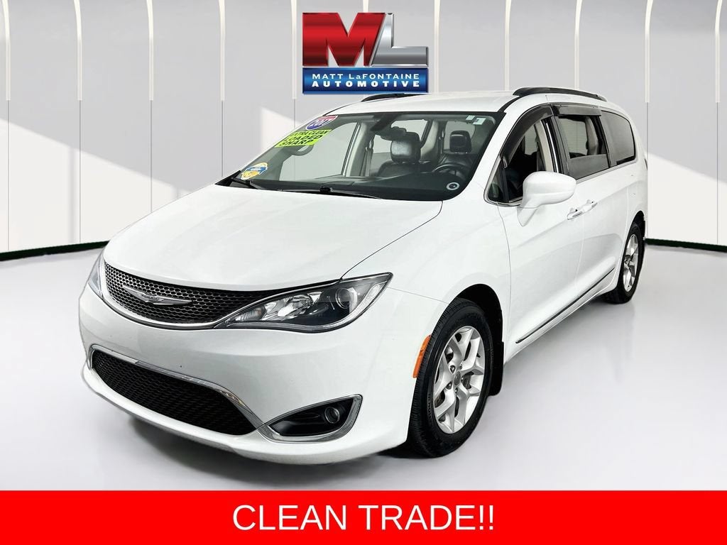 2017 Chrysler Pacifica Touring-L in White — front three-quarter view