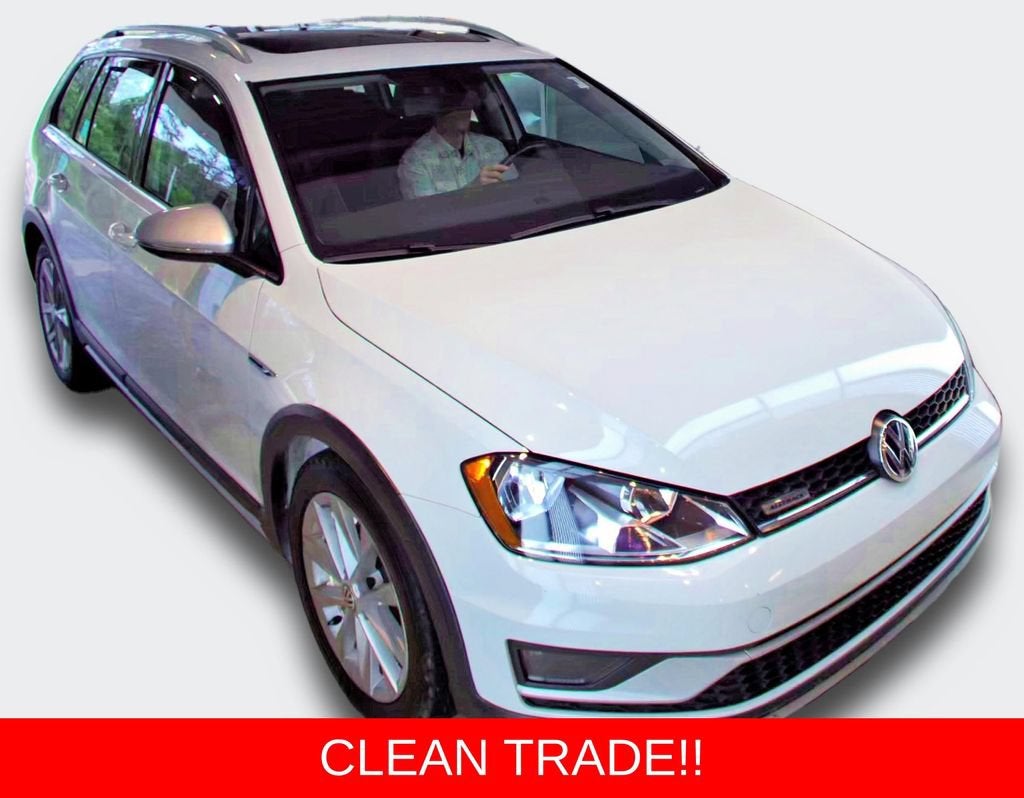 2017 Volkswagen Golf Alltrack TSI S in White — front three-quarter view